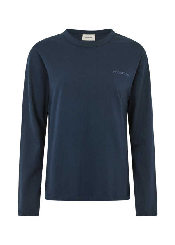 Hellenmd logo LS t-shirt - Navy Sky