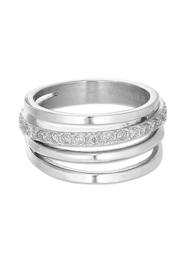 Big Olympia Ring - Silver Stainless Steel