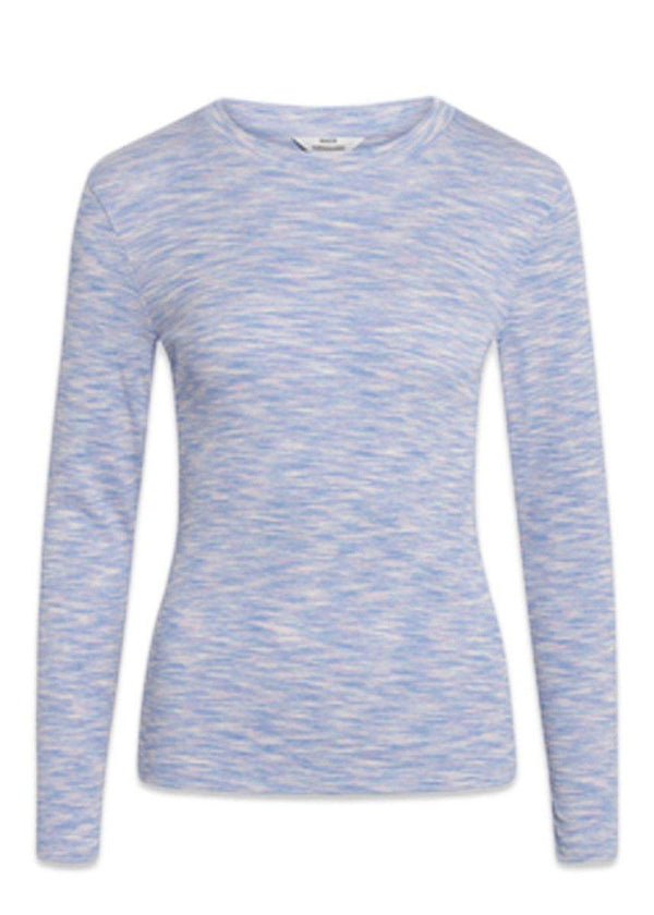 Mads Nørgaards 2x2 Cotton Mouline Tuba - Blue/Pink Mouline. Køb t-shirts her.