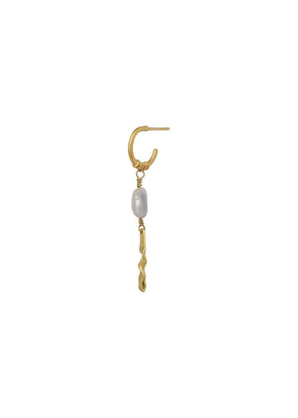 Maanestens Alfie Earring - Sterling Silver (925) Gold Plated. Køb øreringe her.
