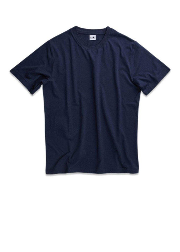 Nn. 07s Arnold Print Tee 3467 - Navy Blue. Køb t-shirts her.