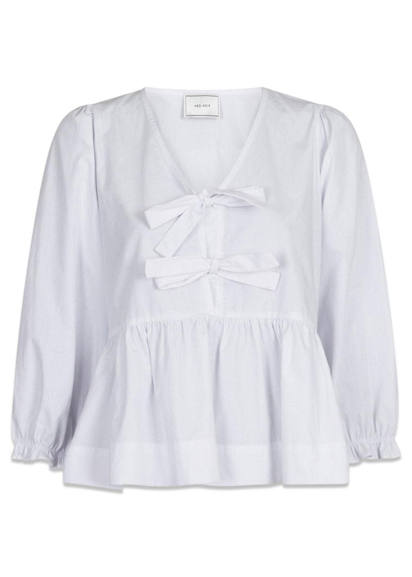 Neo Noirs Bella Solid Blouse - White. Køb blouses her.