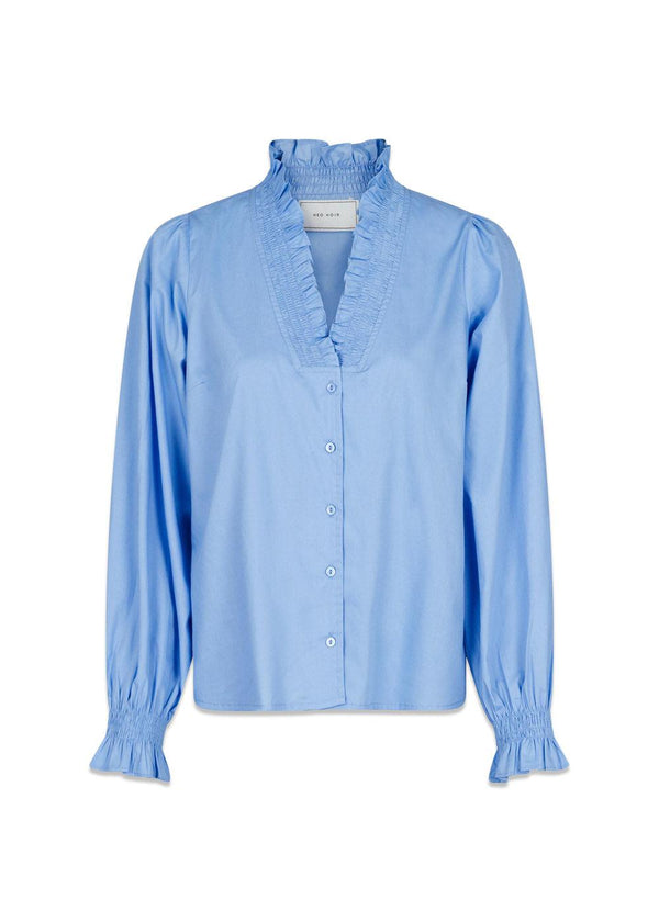 Neo Noirs Brielle Solid Shirt - Sky Blue. Køb blouses her.
