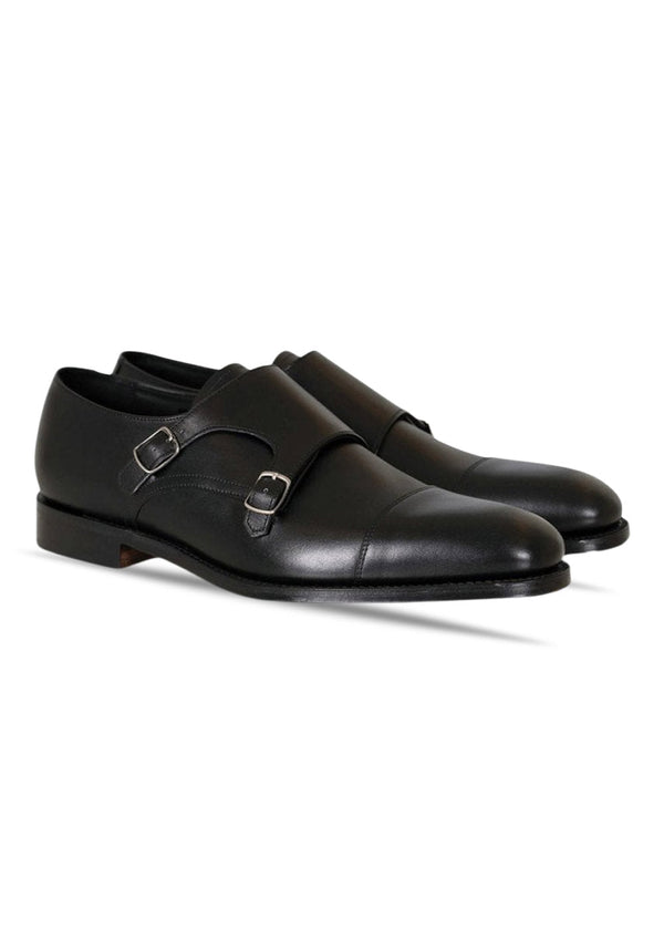 Loakes CANNONB Double Monkstraps - Black. Buy business shoes here.