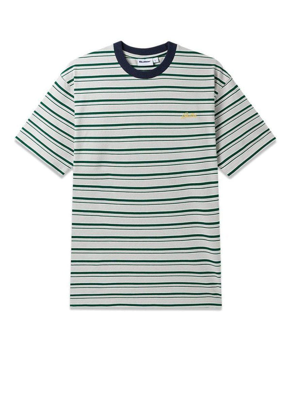 Butter Goods' CLOVE STRIPE TEE - Grey. Køb t-shirts her.