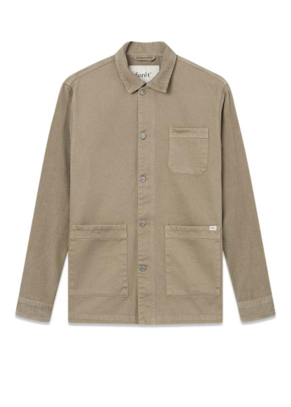 Foréts CRAN CORDUROY OVERSHIRT - Khaki. Køb shirts her.