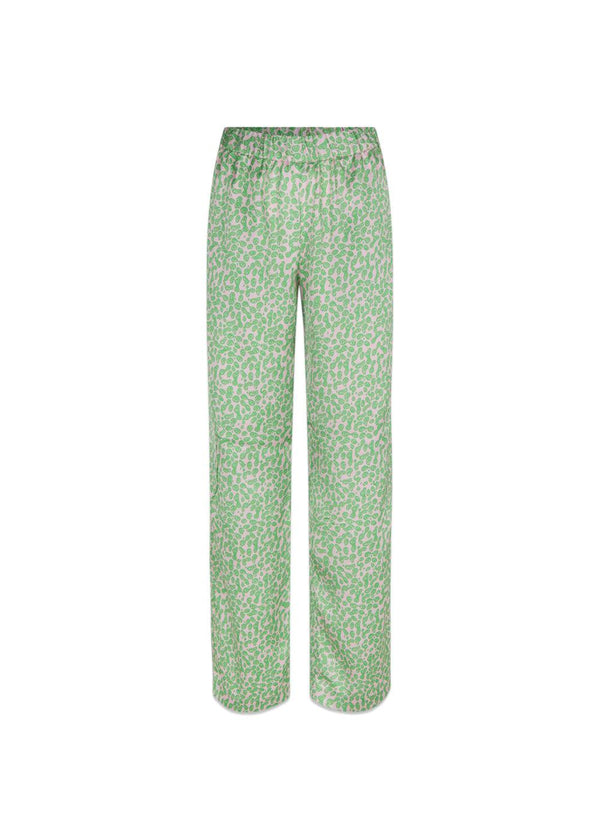 Modströms ClarkeMD print pants - Classic Green Smiley. Buy trousers here.