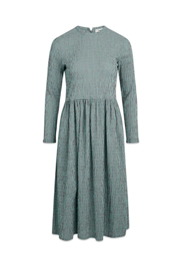 Mads Nørgaards Crinckle Pop Docca Dress - Wren / Spa Retreat. Køb kjoler her.