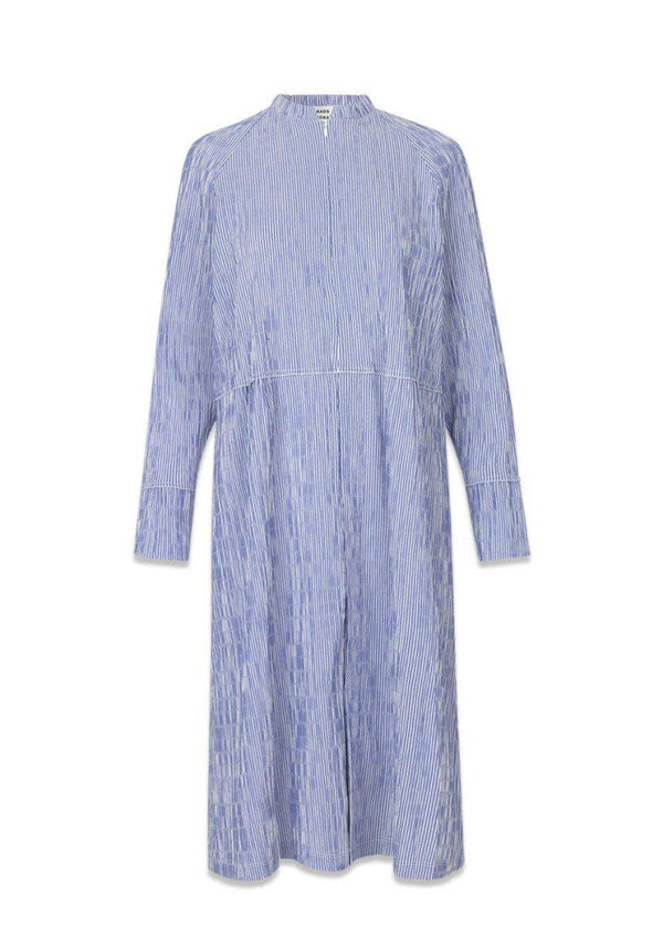 Mads Nørgaards Crinckle Pop Dupina - Blue/White. Køb kjoler her.