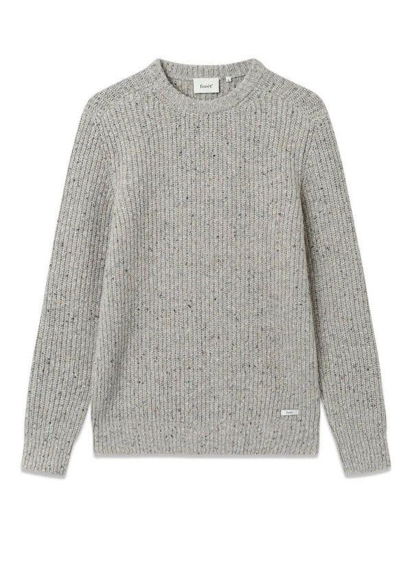 Foréts DEW WOOL KNIT - Light Grey Melange. Køb strik her.