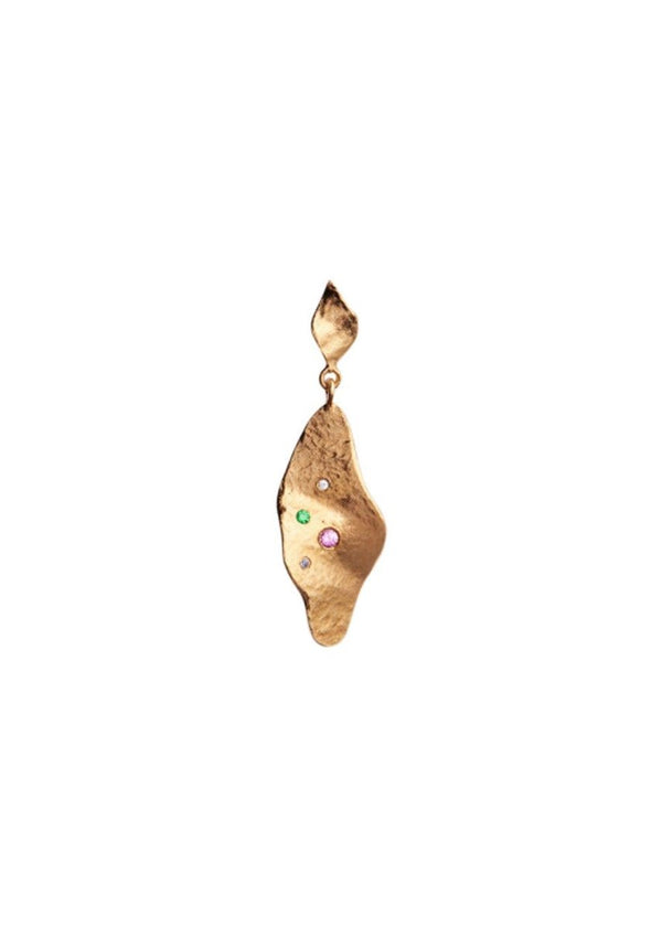Stine A's Dangling Ile De L Amour Earrin - Gold. Køb øreringe her.