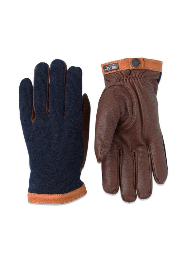 Hestras Deerskin Wool Tricot - Navy / Chocolate. Køb accessories her.