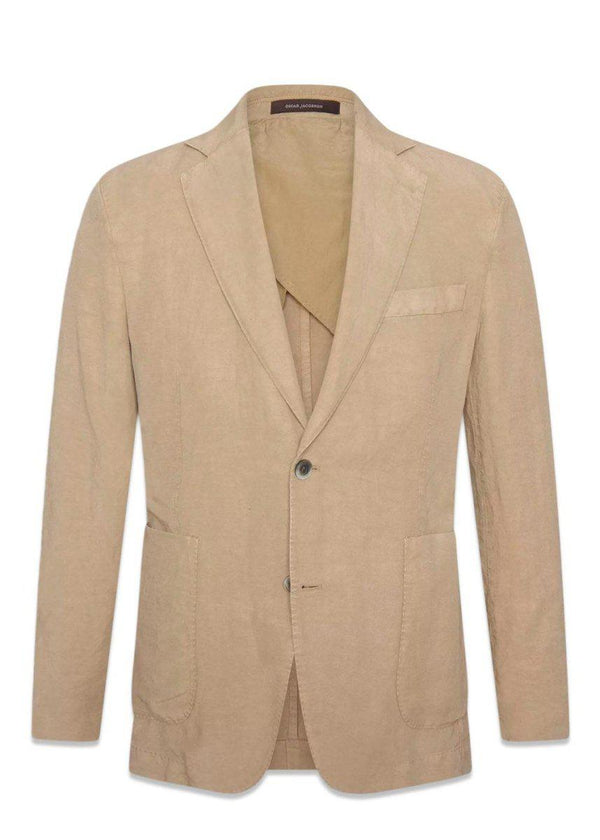 Oscar Jacobsons Ferry Patch Blazer - Beige. Køb blazers her.