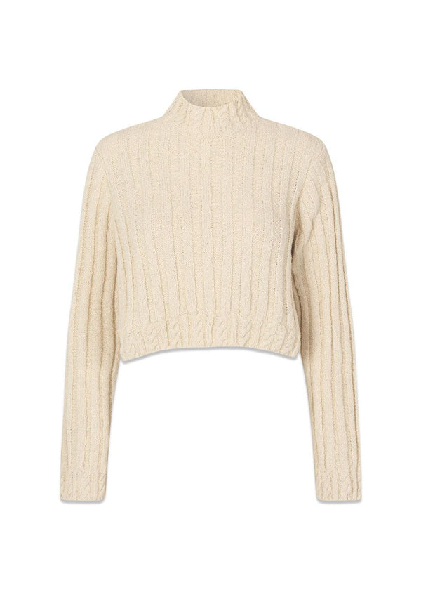 Modströms FinaMD o-neck - Summer Sand. Køb strik her.