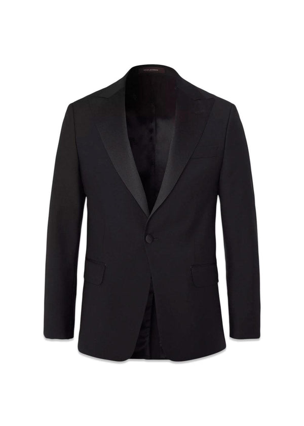 Oscar Jacobson's Frampton Tux Blazer - Black. Buy blazers here.