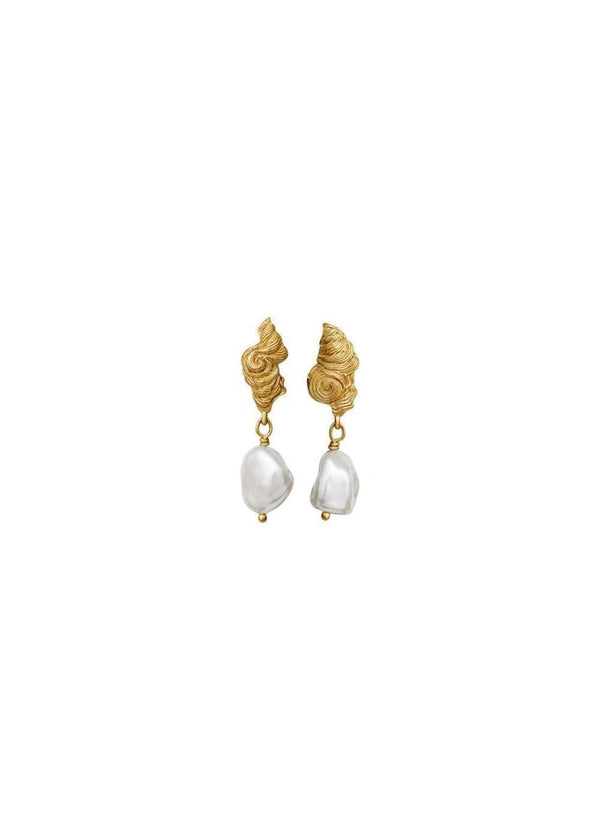 Maanestens Frigg Earrings - Sterling Silver (925) Gold Pla. Køb øreringe her.