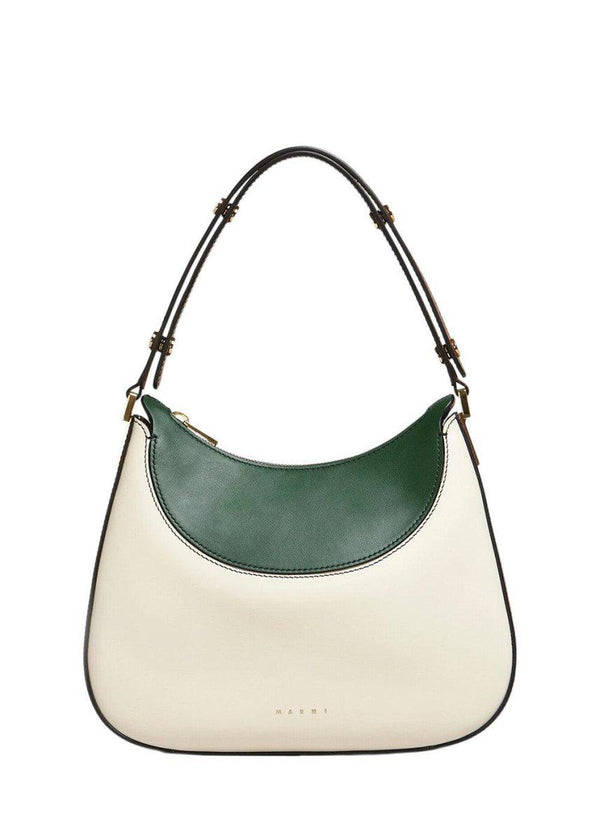 Marnis HANDBAG - Silk White/Maroon/Emerald. Køb designertasker her.