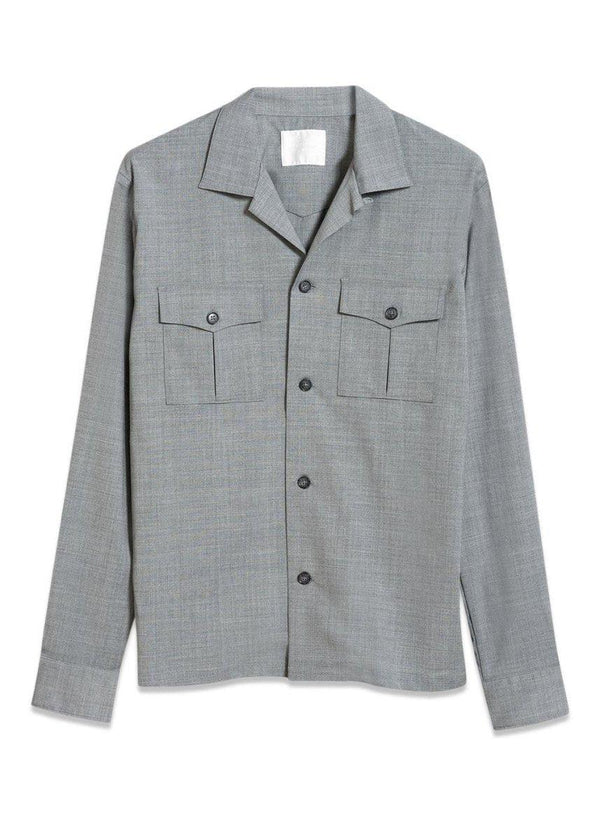 Oscar Jacobsons Henrik reg shirt wash - Grey Melange. Køb shirts her.