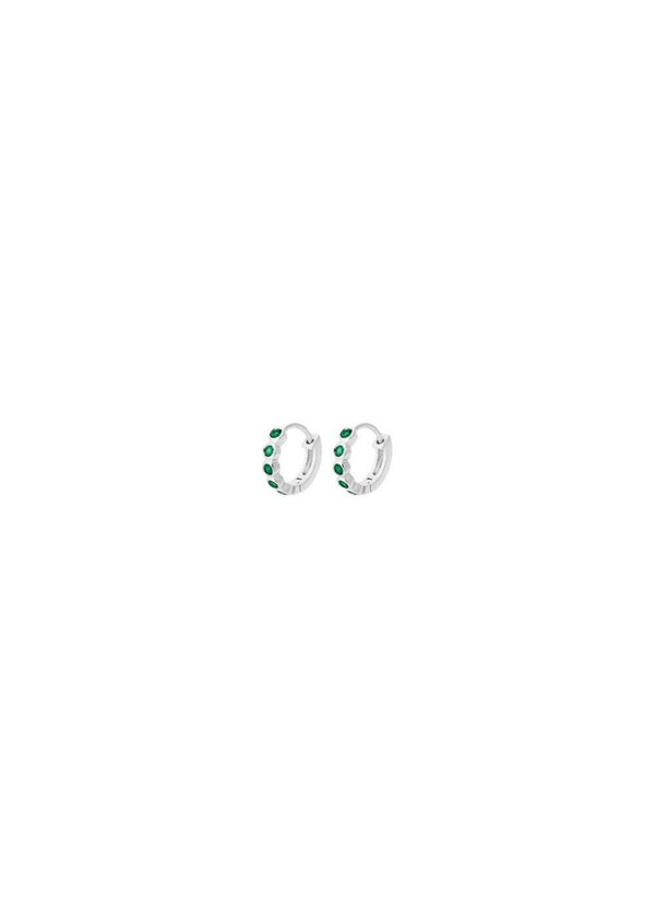 Pernille Corydons Hope Huggies, Green Chalcedony - Silver. Køb øreringe her.