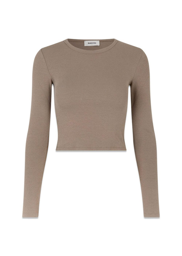 Modströms IgorMD LS crop top - Spring Stone. Køb toppe her.