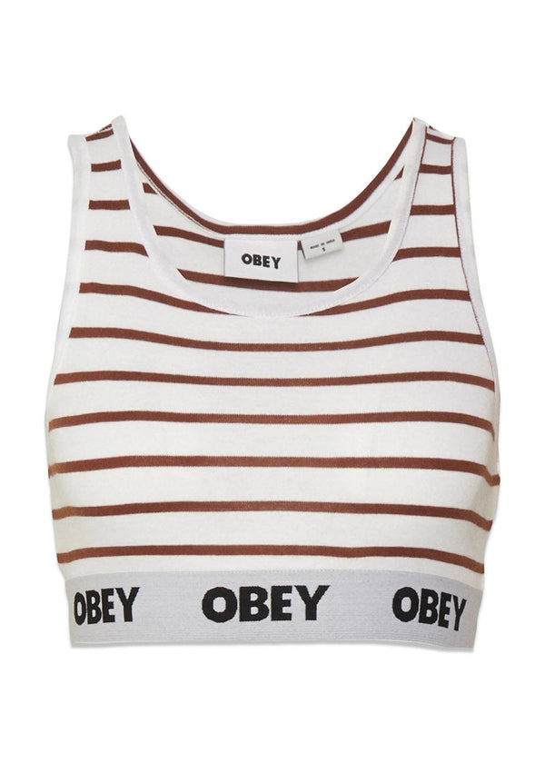 OBEY's LISA RIB TANK - Sepia Multi. Køb toppe her.