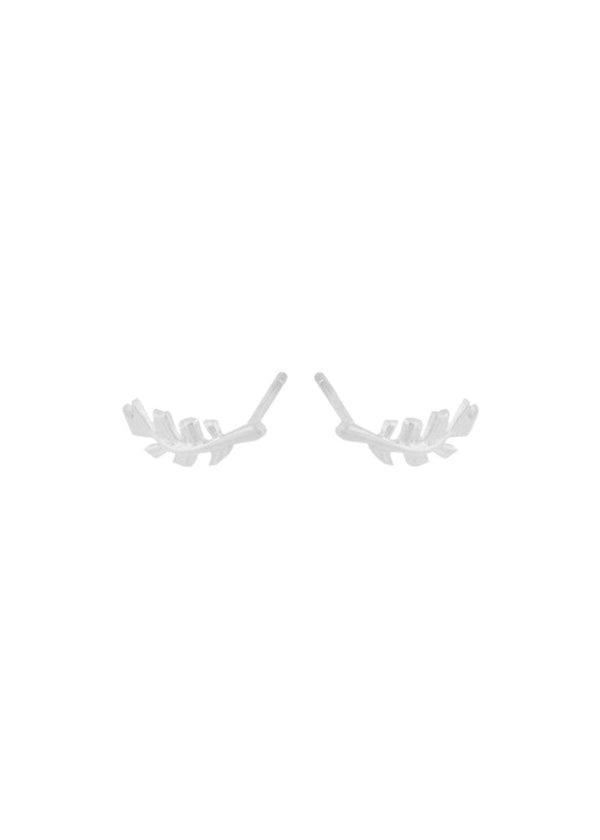 Pernille Corydons Leaf Earsticks - Silver. Buy earrings here.