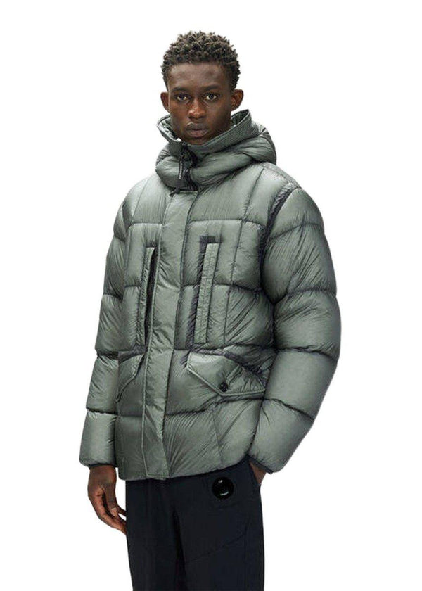 C.P. Companys Medium Jacket - Puffer - Moon Mist. Køb dunjakker||vinterjakker her.