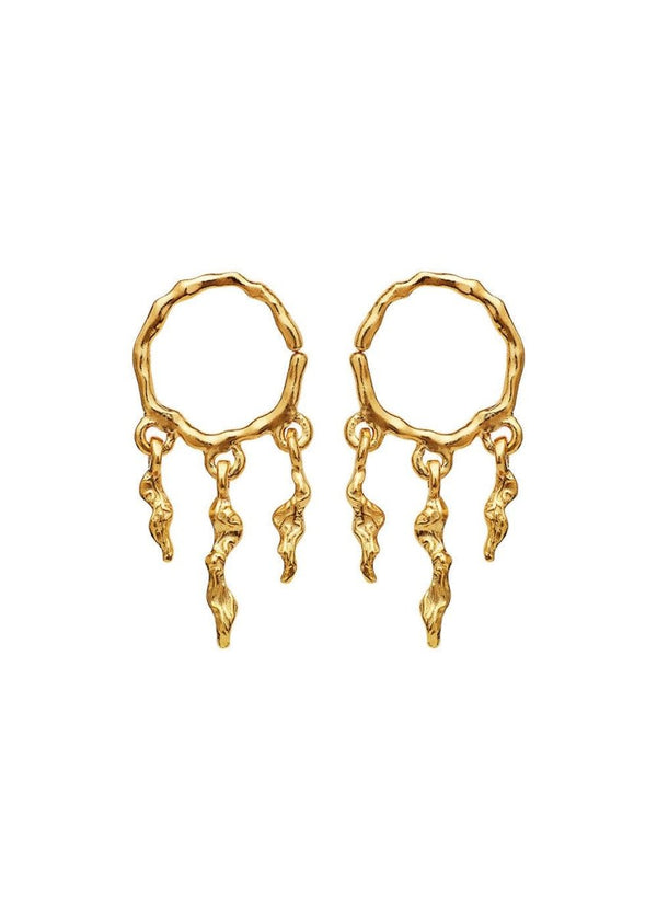 Maanestens Mira Earring - Sterling Silver (925) Gold Pla. Køb øreringe her.