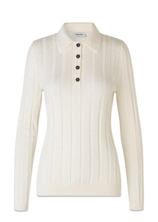 Modströms OperaMD polo - Off White. Køb strik her.