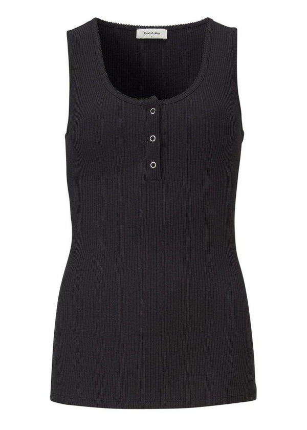 Modströms Orson top - Black. Køb toppe her.