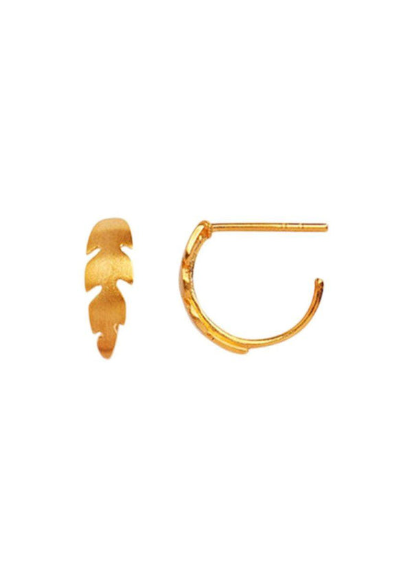 Stine A's Petit Creol with Feather Earr - Gold. Køb accessories her.