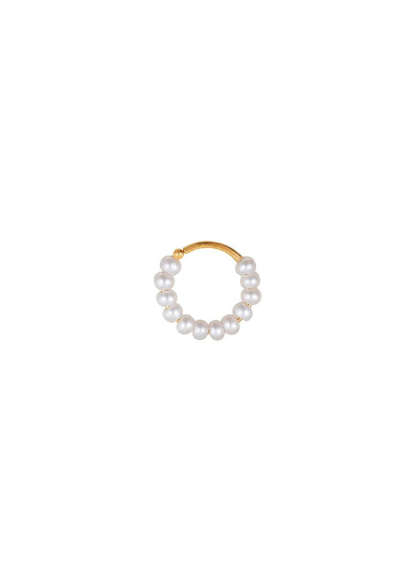Jane Kønigs ROW PEARL TWIST - Gold-Plated. Køb øreringe her.