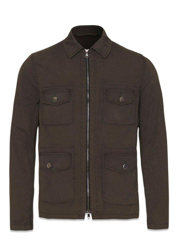 Oscar Jacobsons Raf Shirt Jacket - Green. Køb overtøj her.