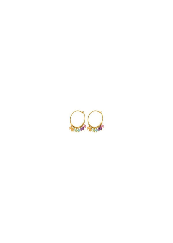 Pernille Corydons Rainbow Hoops size 20 mm - Gold. Køb øreringe her.