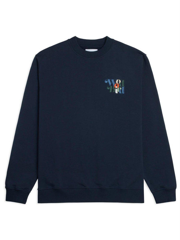 Woodbirds Robe Wirl Crew - Navy. Køb sweatshirts her.
