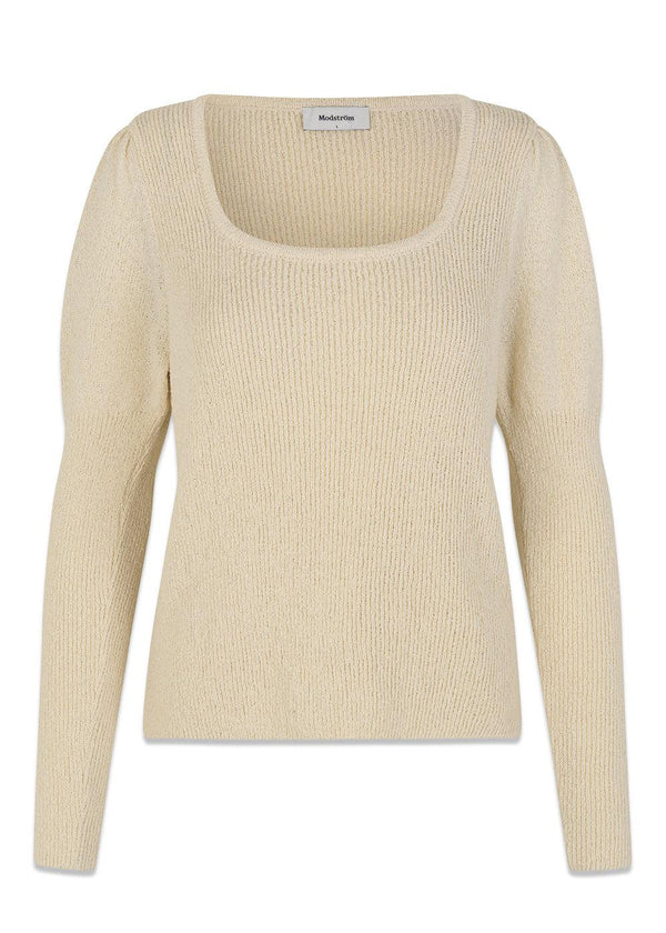 Modströms RuthMD o-neck - Summer Sand. Køb strik her.