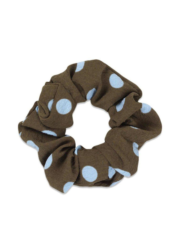 Stine Goyas Scrunchy - Blue Dots. Køb håraccessories her.