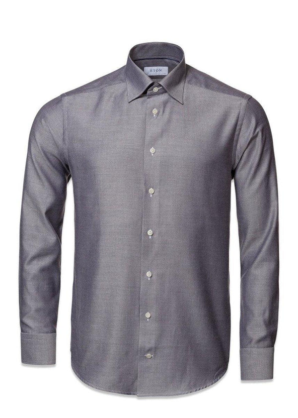 Etons Slim-Cotton Tencel Stretch - Black. Køb shirts her.