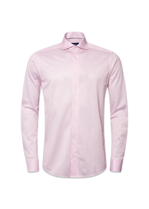Etons Slim-Fine Knit Pique - Pink. Køb shirts her.