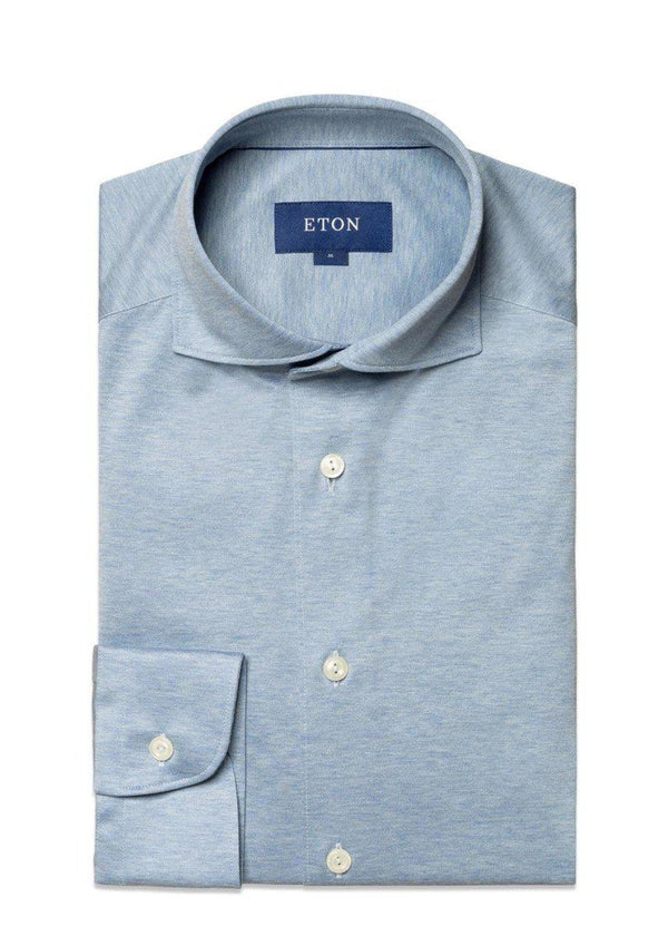 Etons Slim-Jersey Shirt - Light Blue. Køb shirts her.