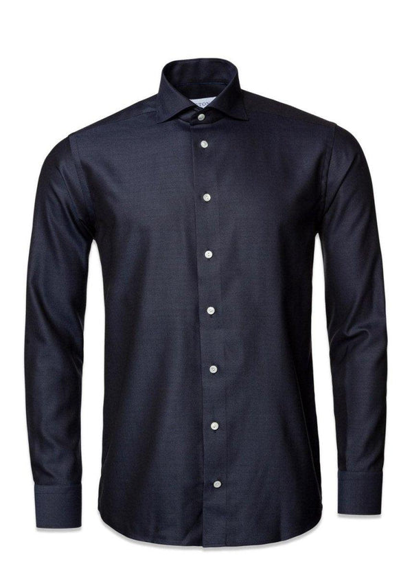 Etons Slim-Merino Wool Shirt - Navy Blue. Køb shirts her.