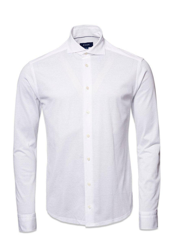 Etons Slim - Pique - White. Køb shirts her.