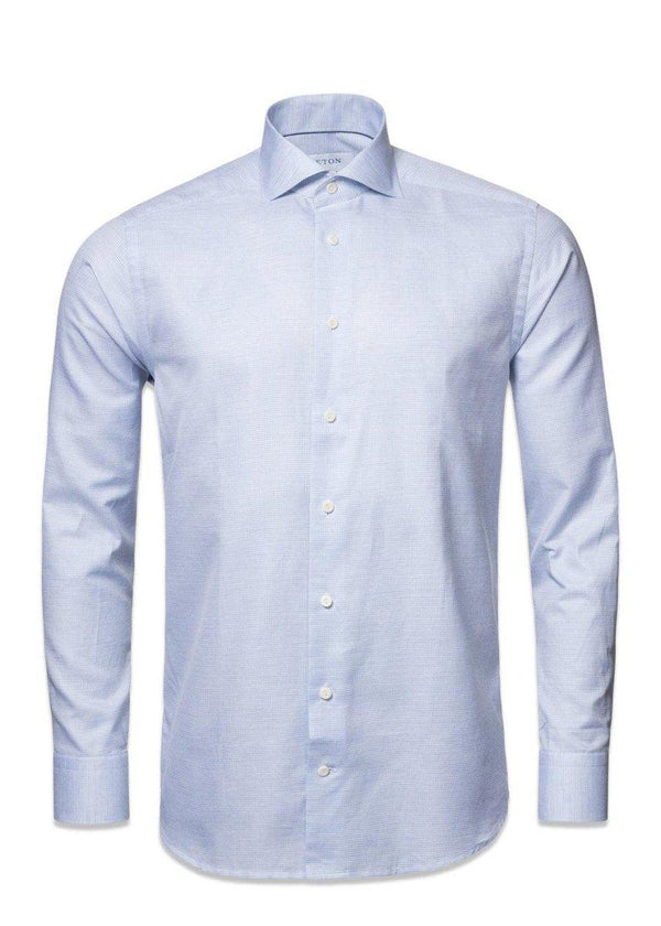 Etons Slim-Wrinkle Linen Shirt - Light Blue. Køb shirts her.