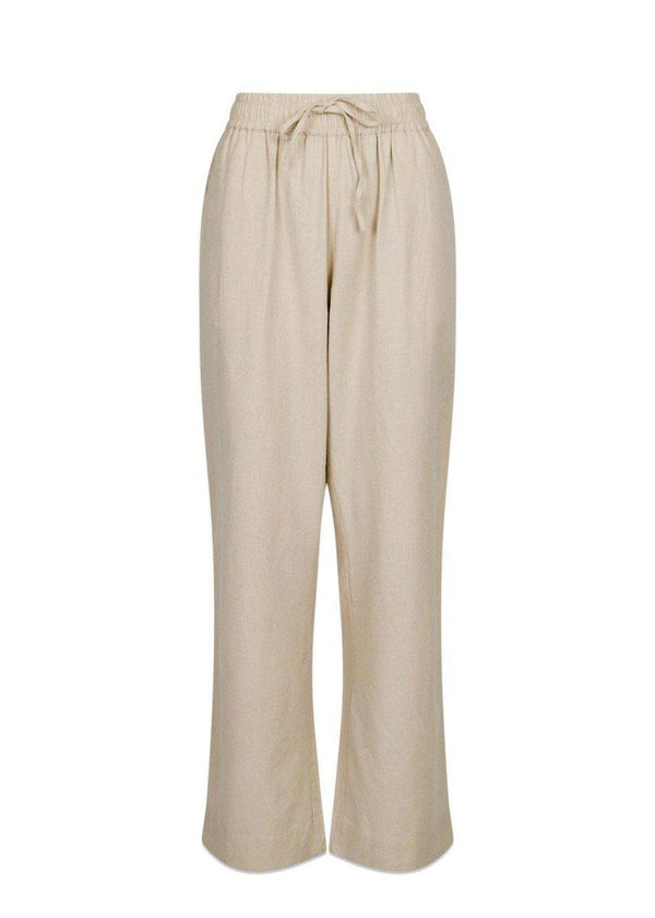 Neo Noirs Sonar Linen Pants - Sand. Køb bukser her.
