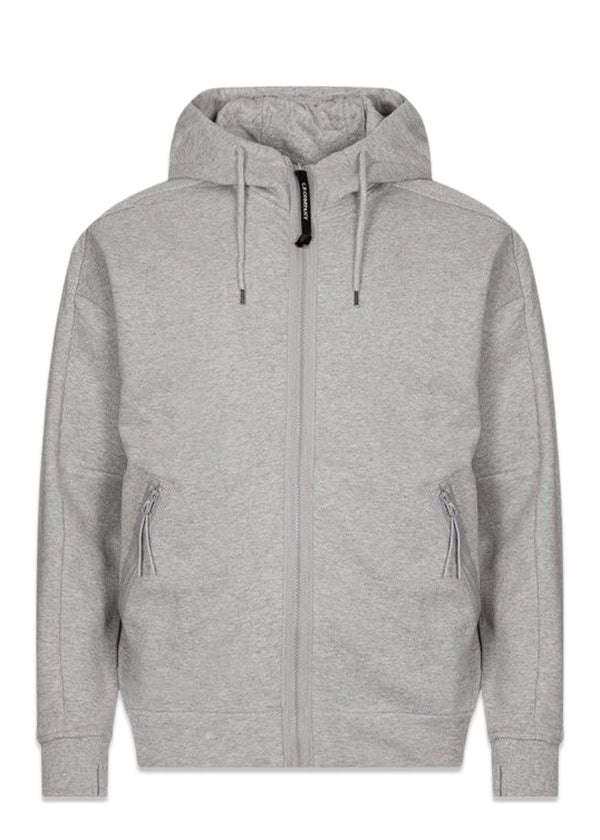 C. P. Company Sweatshirts-Hooded Open - Gray Melang. Buy hoodies here.