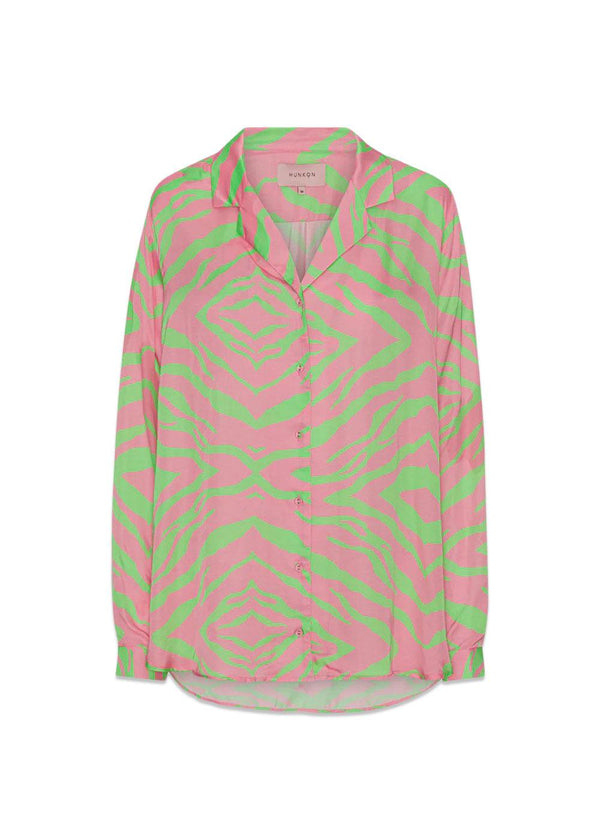 HUNKØN's Taylor Shirt - Pink Tiger Art Print. Køb shirts her.