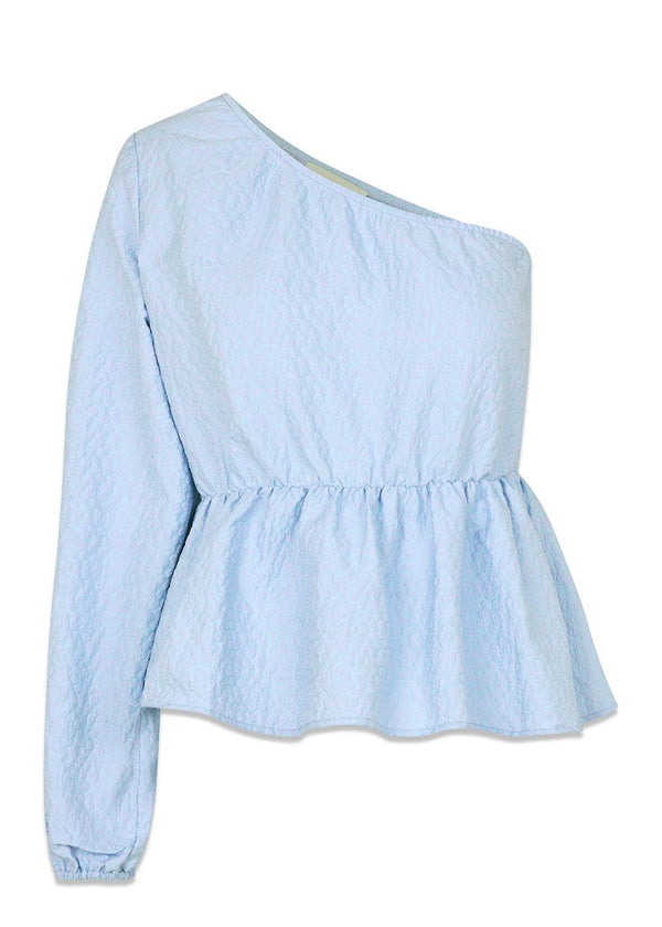 Modströms TelmaMD one shoulder top - Celestial Blue. Køb toppe her.