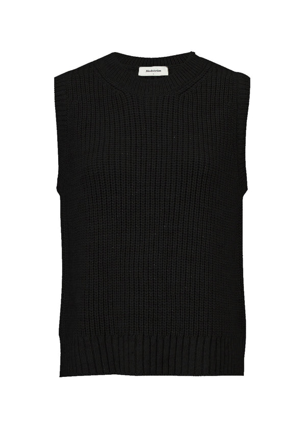 Modströms Timme vest - Black. Køb strik her.