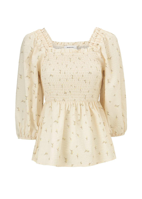 Modströms Tinne print top - Lemon Bloom. Køb toppe her.