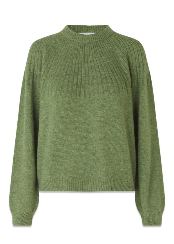 Modströms Truce o-neck - Forest Green. Køb strik her.